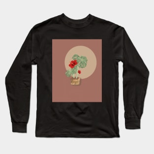 Swiss cheese plant; Monstera Long Sleeve T-Shirt